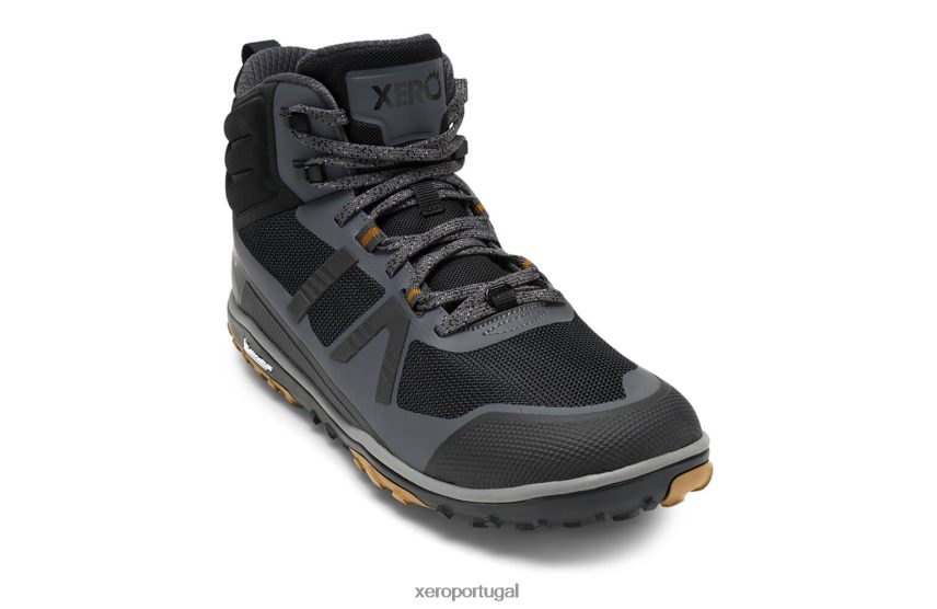 asfalto / preto Xero Shoes scrambler mid ii - caminhante ultraleve com sola Michelin Fiberlite Z684JJ90