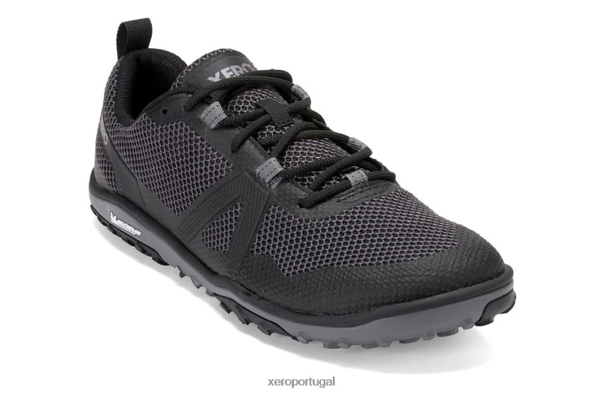 preto Xero Shoes sapato scrambler low - trail com sola Michelin Fiberlite Z684JJ20