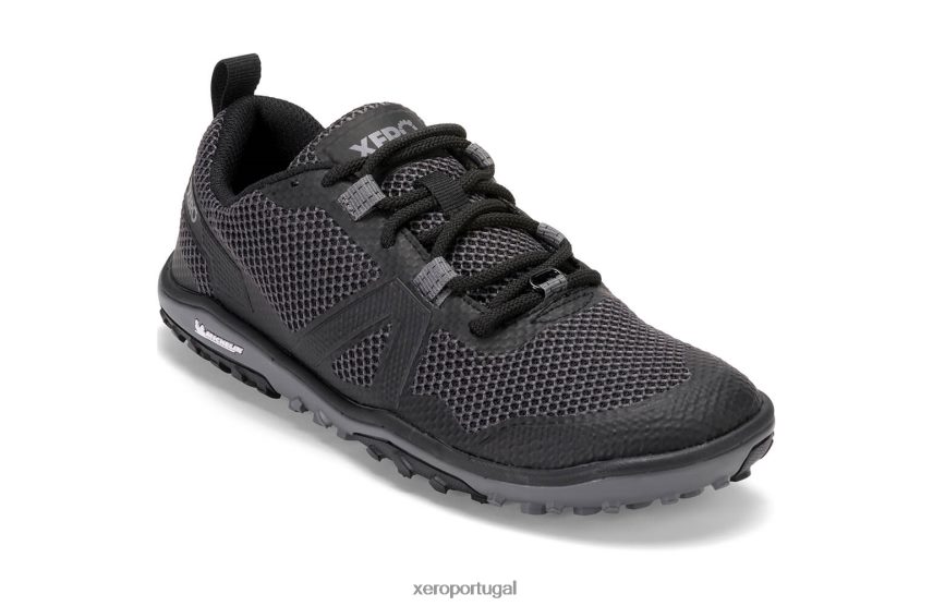 preto Xero Shoes sapato scrambler low - trail com sola Michelin Fiberlite Z684JJ126