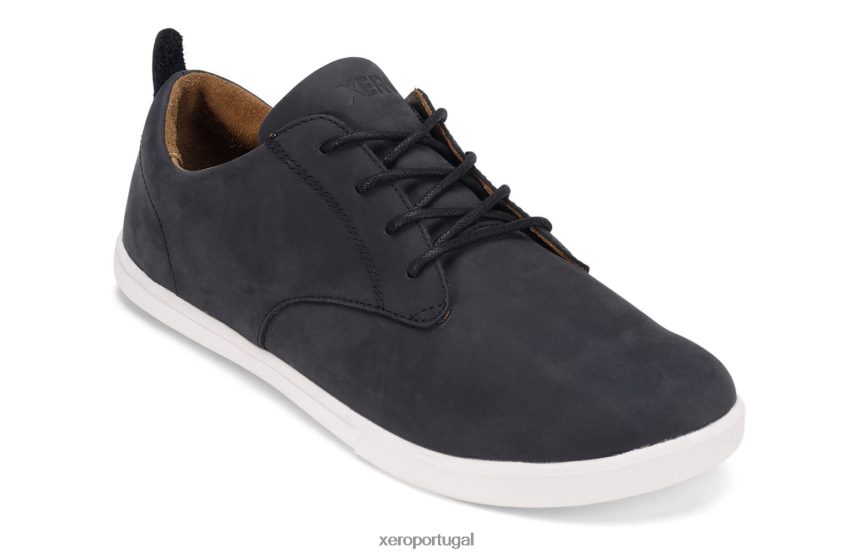 Preto branco Xero Shoes Glenn - sapato masculino de couro casual Z684JJ50